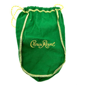 Crown Royal cinch top green‎ bag
